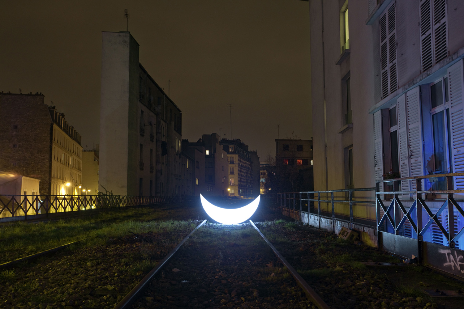 Private Moon in Paris. Old railroad